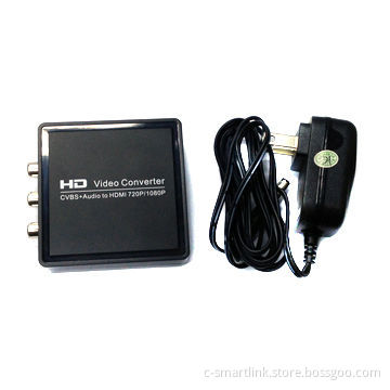 Composite RCA AV to HDMI®/AV (CVBS + R/L) to HDMI Converter, Convert Analog to Digital HDMI